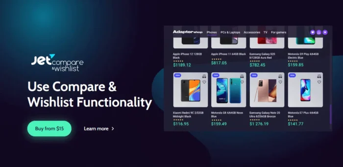 Jet Compare Wishlist For Elementor WordPress Plugin