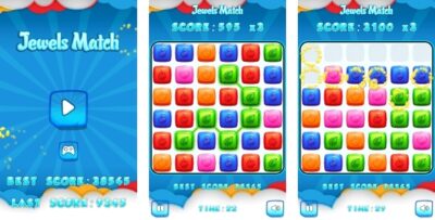 Jewels Match - HTML5 Game + Mobile + AdMob (Construct 3 Construct 2 Capx)