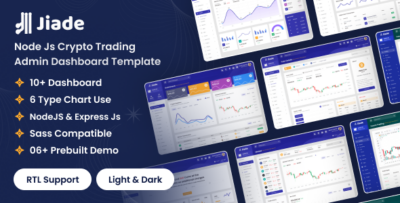 Jiade - Node Js Crypto Trading Admin Dashboard Template