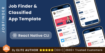 Job Classifieds App in React Native CLI Job Finding App Recruitment Portal Job App JobFinder