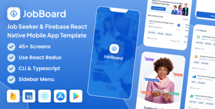 JobBoard - Job Seeker Firebase React Native CLI Mobile App Template