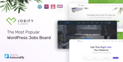 Jobify - The Most Popular WordPress Job Board Theme with original license key Activation for lifetime