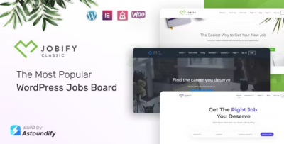 Jobify – The Most Popular WordPress Job Board Theme with original license key Activation for lifetime