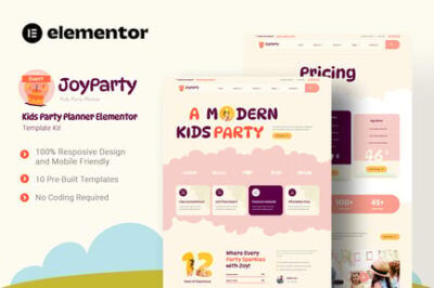 JoyParty - Kids Party Planner Elementor Template Kit