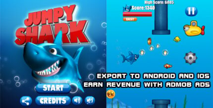 Jumpy Shark Source Code (Construct 2)