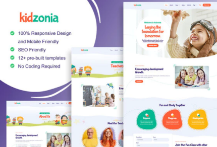 Kidzonia - Kindergarten & Child Care Elementor Template Kit