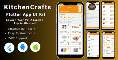 KitchenCraft eCommerce Flutter App Ui Kit Template for Android & iOS