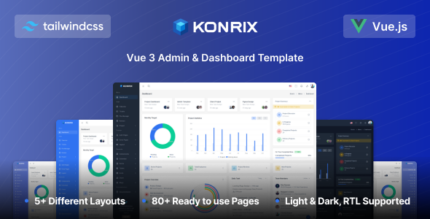 Konrix - Vue 3 Admin & Dashboard Template