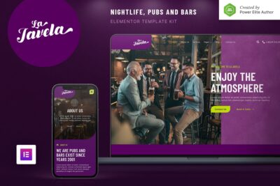 LaJavela – Bar Nightlife & Pub Elementor Template Kit