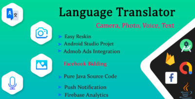 Language Translator Free, Camera, Voice, From Photos, Text Translate All