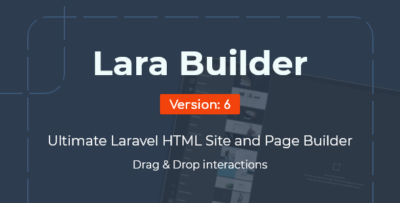 LaraBuilder - Laravel Drag&Drop SaaS HTML site builder v6.7