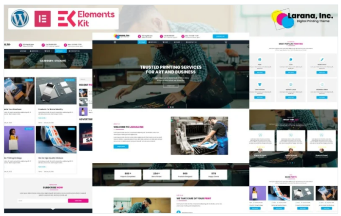 Larana Inc - Digital Printing WordPress Theme
