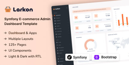 Larkon - Symfony Ecommerce Management Admin & Dashboard Template