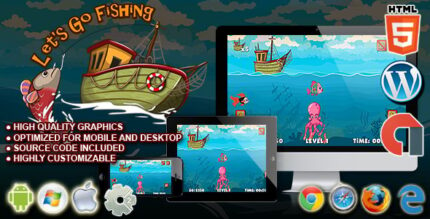 Let's Go Fishing - HTML5 Construct 2 Skill Game