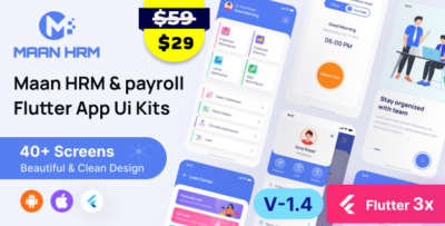 Maan HRM Flutter App UI Kit (Android & iOS)