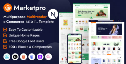 MarketPro - eCommerce Multivendor React Next JS Template Multipurpose