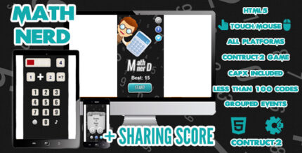 Math Nerd Game + Share Score