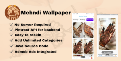 Mehndi Wallpaper Pintrest API Admob Ads