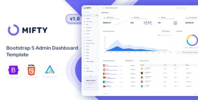 Mifty - HTML Admin & Dashboard Template