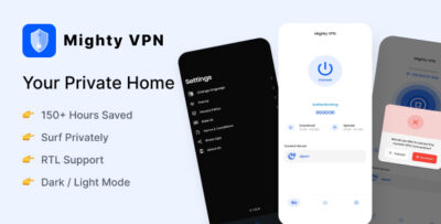 MightyVPN Flutter app for Secure VPN and Fast Servers VPN