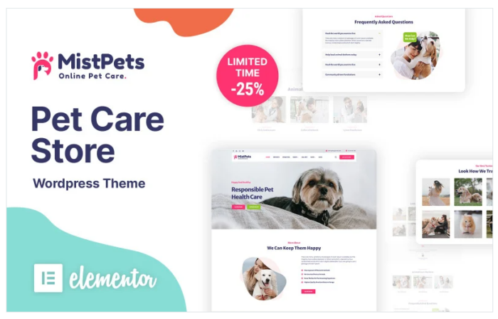 MistPets - Animal Care & Pet WordPress Theme