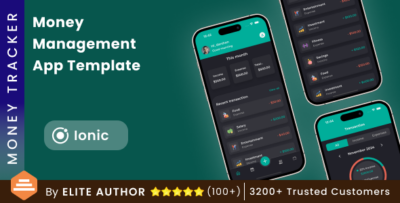 Money Management App Template in Ionic Finance App Template MoneyTracker