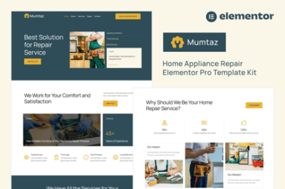 Mumtaz - Home Appliance Repair Elementor Pro Template Kit