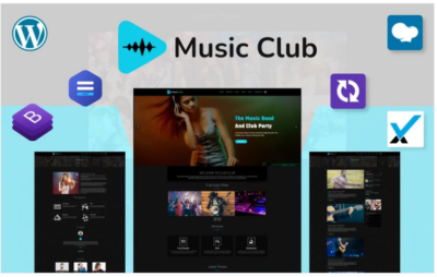 Music Club - Band Party WordPress Theme