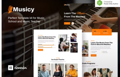 Musicy - Music School Elementor Template Kit