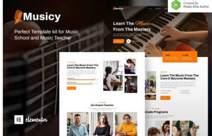 Musicy – Music School Elementor Template Kit