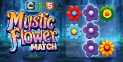 Mystic Flower Match - HTML5 Construct3 Game