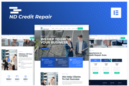 ND Credit Repair - Finance Company Elementor Template Kit