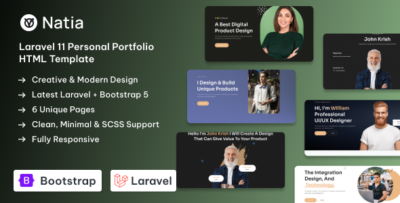 Natia - Personal Portfolio Laravel Template