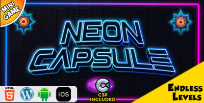 Neon Capsule HTML5 Construct 3 Game