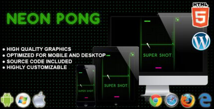 Neon Pong - HTML5 Arcade Game