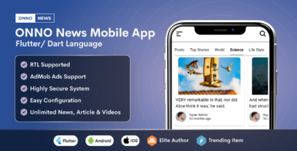 ONNO - Flutter News & Magazine App for Android And iOS