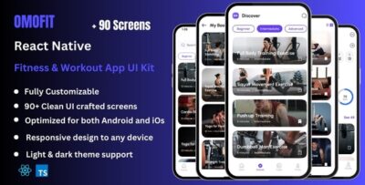 Omofit - Fitness & Workout React Native Expo App Ui Kit