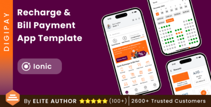 Online Recharge Ticket Booking & Bill Payment App Template in Ionic