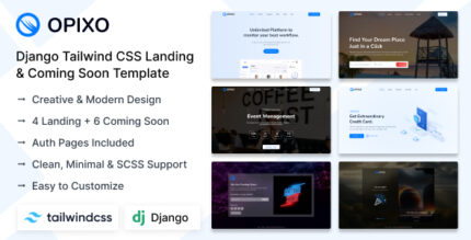 Opixo - DjangoTailwind CSS Landing & Coming Soon Template