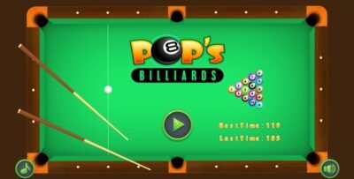 POP's Billiards - HTML5 Game + Mobile + AdMob (Construct 3 Construct 2 Capx)