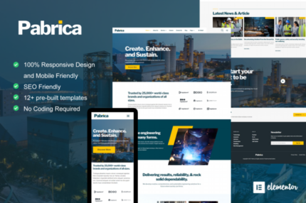 Pabrica - Engineering & Industrial Service Elementor Template Kit