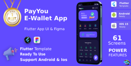 PayYou Digital Wallet Android + iOS + Figma Flutter Banking, E-Money Management