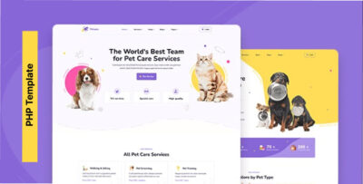 Petopia – Pet Care Service PHP Website Template