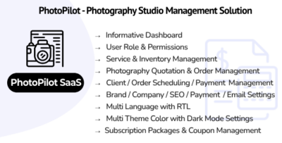 PhotoPilot SaaS - Photography Studio Management Solution