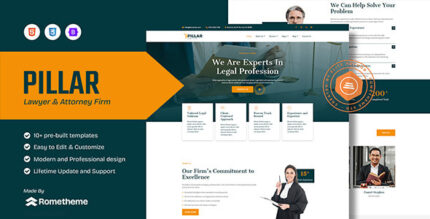 Pillar - Lawyer & Attorney HTML Template