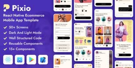 Pixio - React Native CLI eCommerce Mobile App
