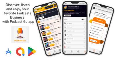 Podcast Go app, Podcast music app, podcast audio Android apps