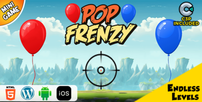 Pop Frenzy HTML5 Construct 3 Game