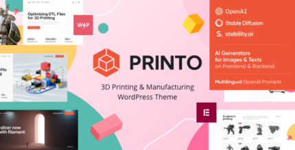 Printo - D Printing & Manufacturing WordPress Theme