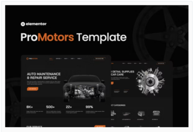 ProMotors - Car Service and Detailing Elementor Template Kit